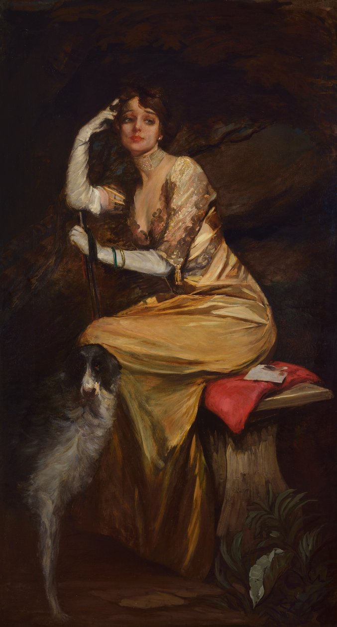 Dame en jaune - Lino Selvatico