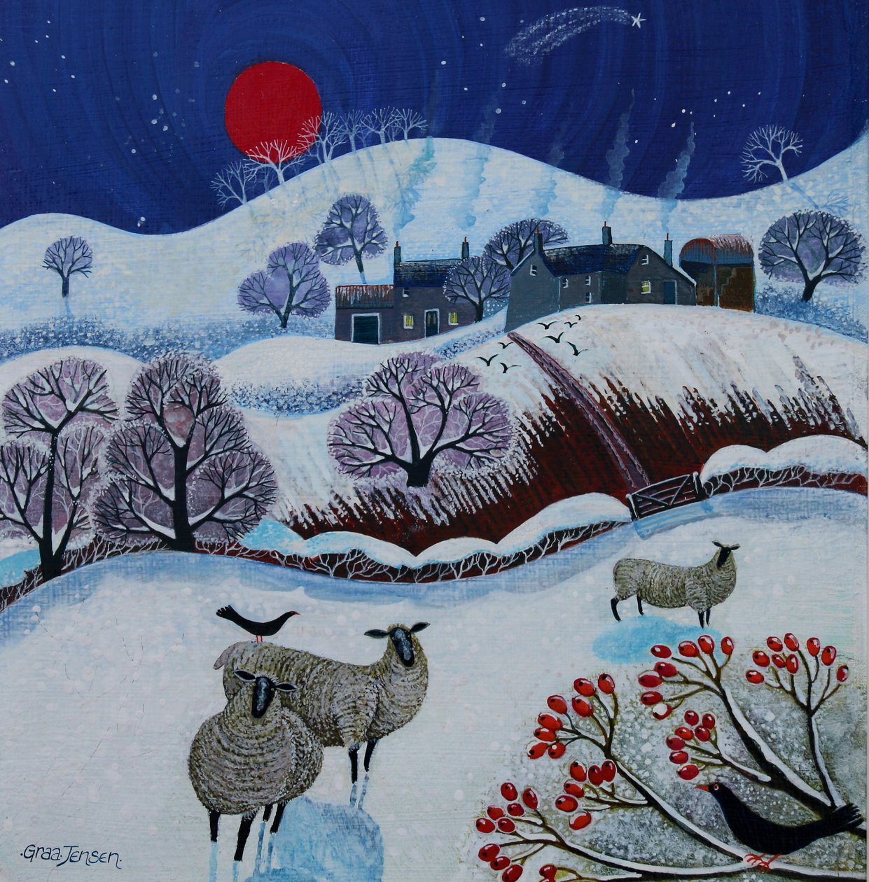 Temps de neige, 2025 (acrylique sur lin) - Lisa Graa Jensen