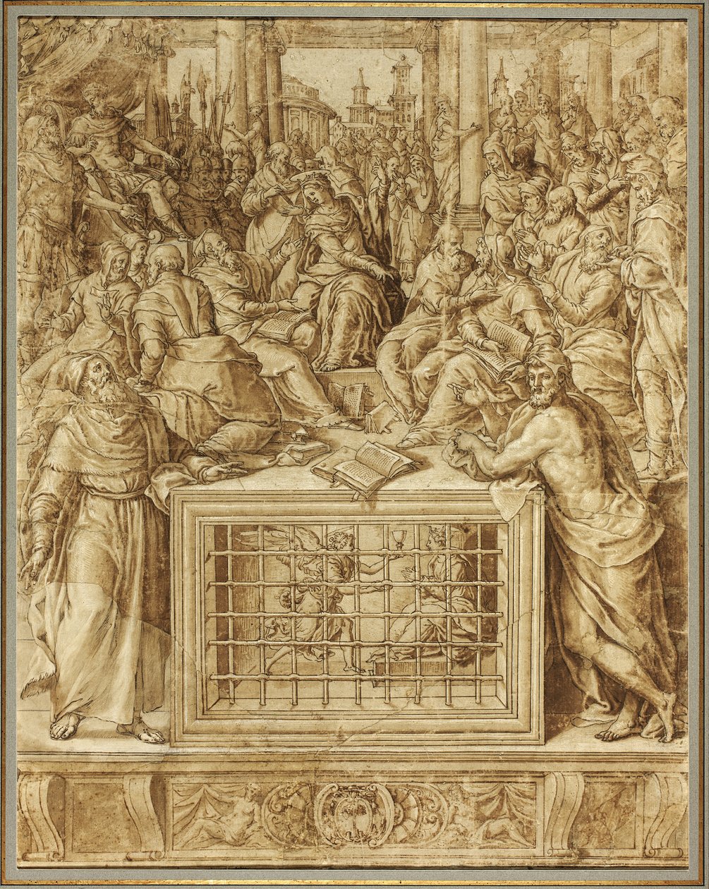 Sainte Catherine disputant avec les philosophes - Livio Agresti