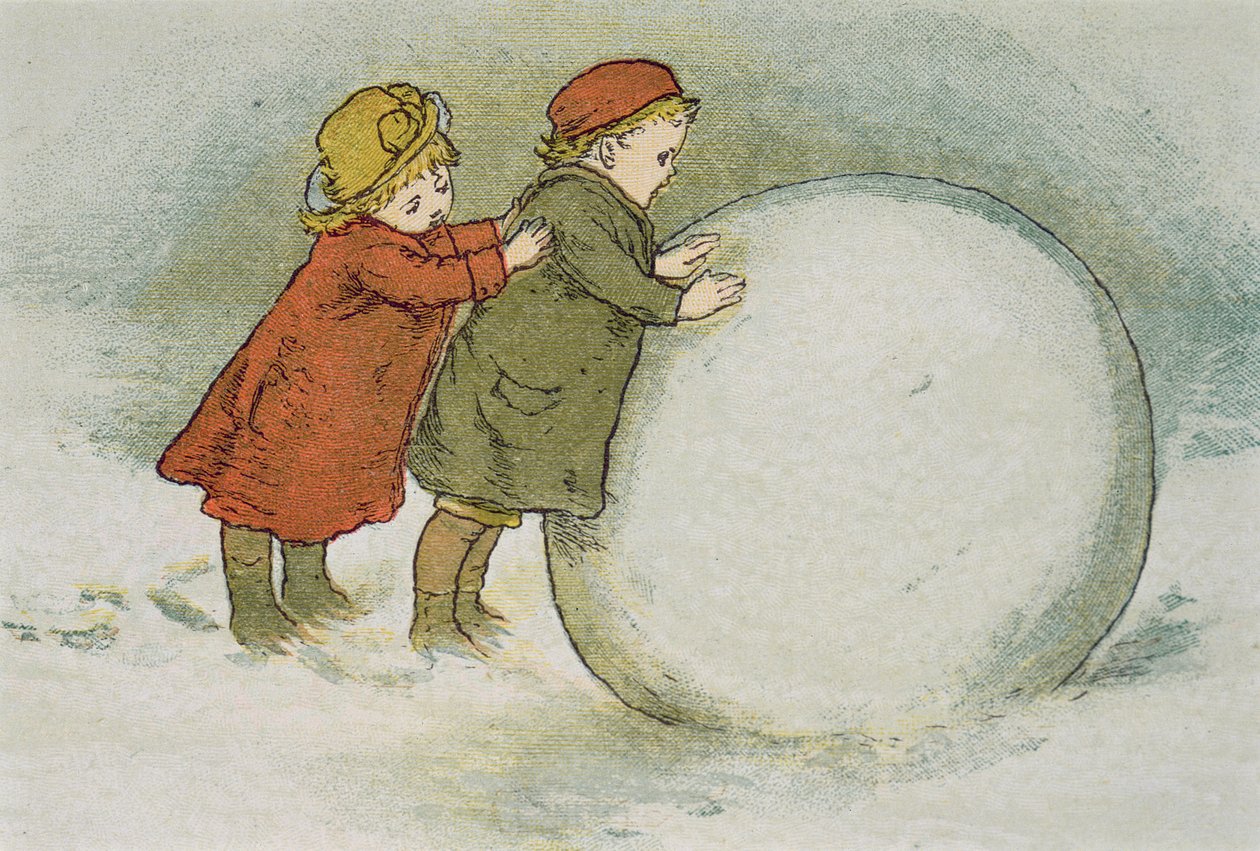 Enfants roulant des boules de neige - Lizzie Mack
