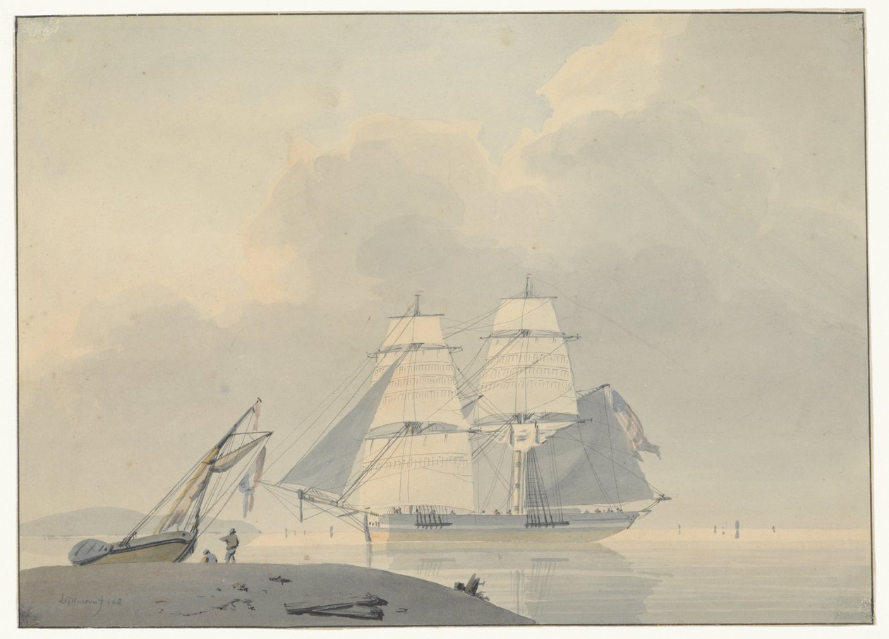 Voilier sur une eau calme - Lodewijk Gilles Haccou