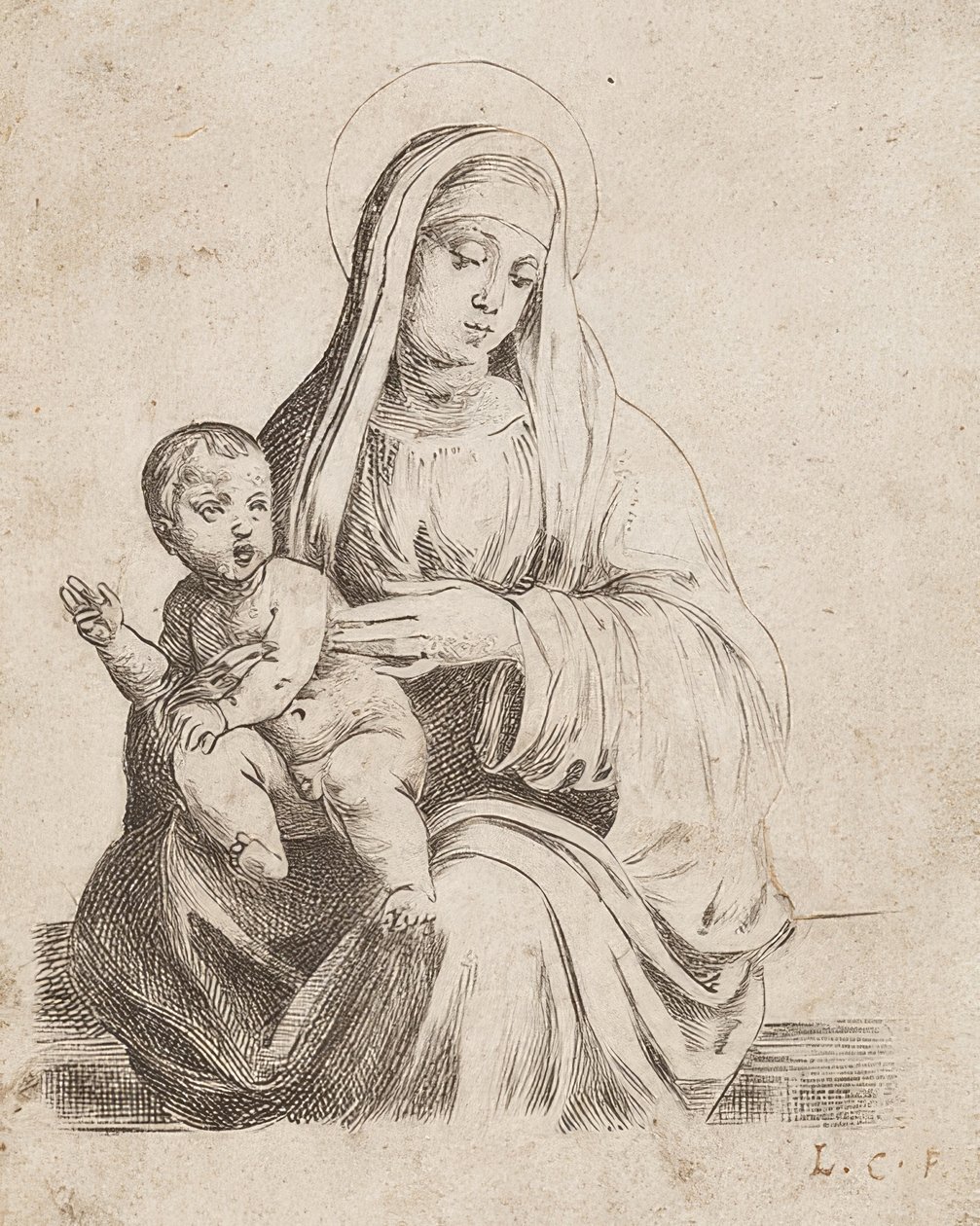 La belle petite Madone de Giacomo Francia - Lodovico Carracci