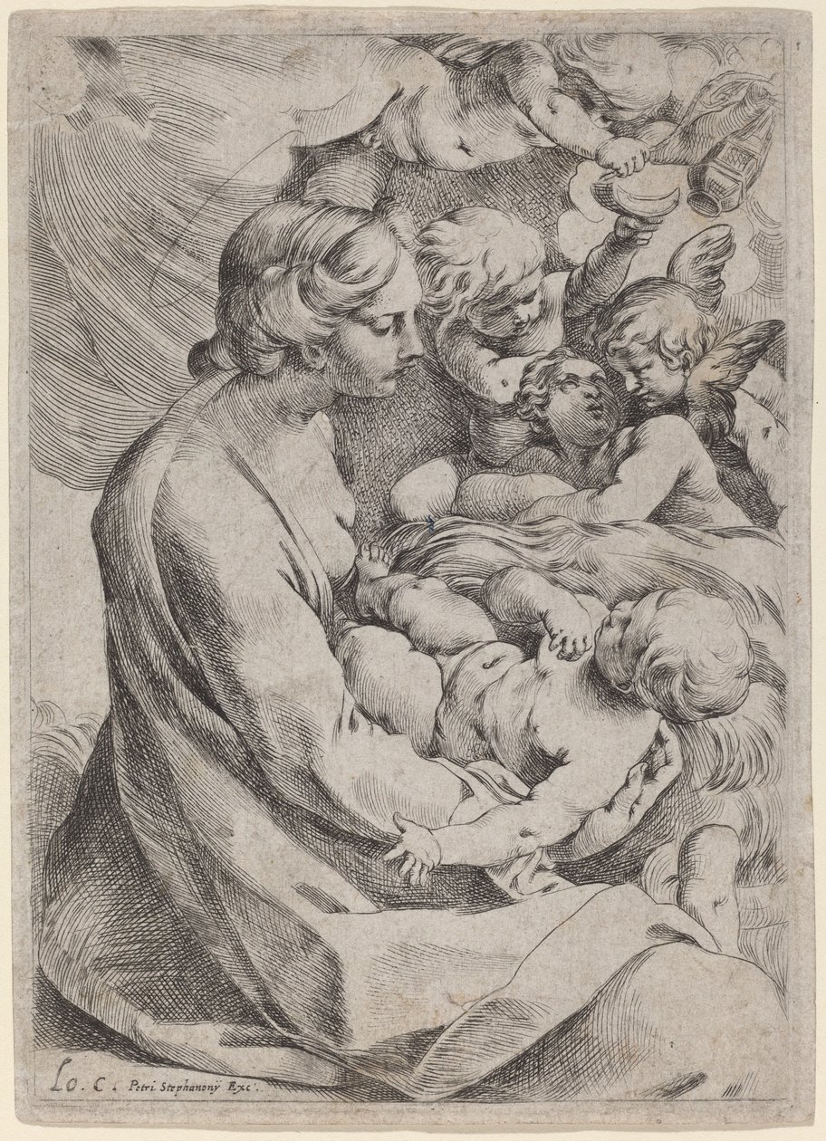 Madone et Enfant avec des anges - Lodovico Carracci