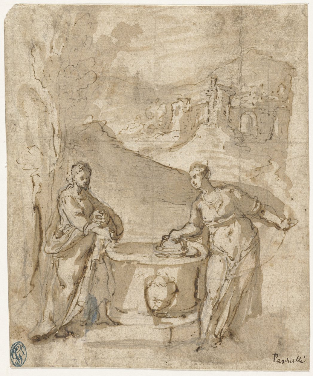 Christ et la femme samaritaine - Lorenzo Pasinelli