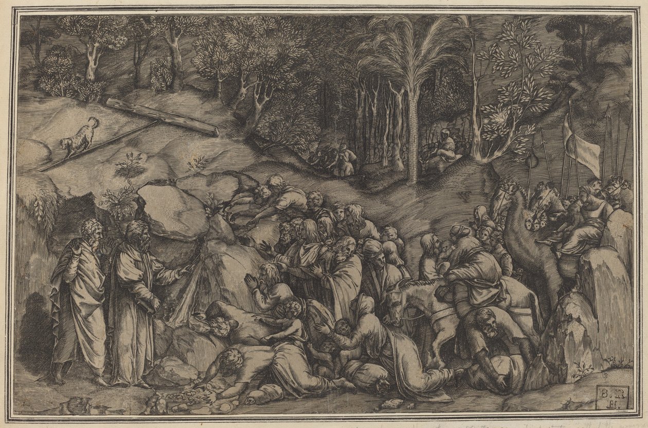 Moïse frappant le rocher - Lorenzo de Musi