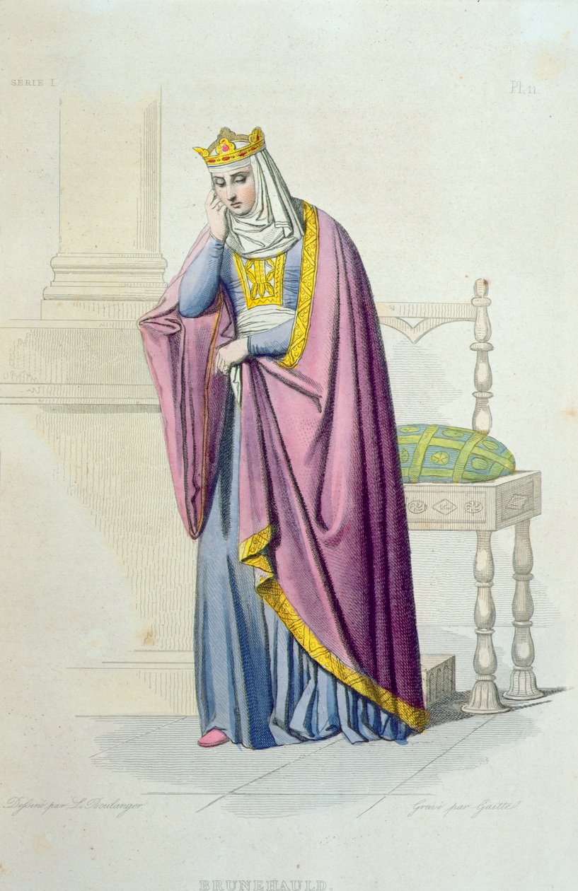 Portrait de la reine Brunehaut (d.613) illustration de 