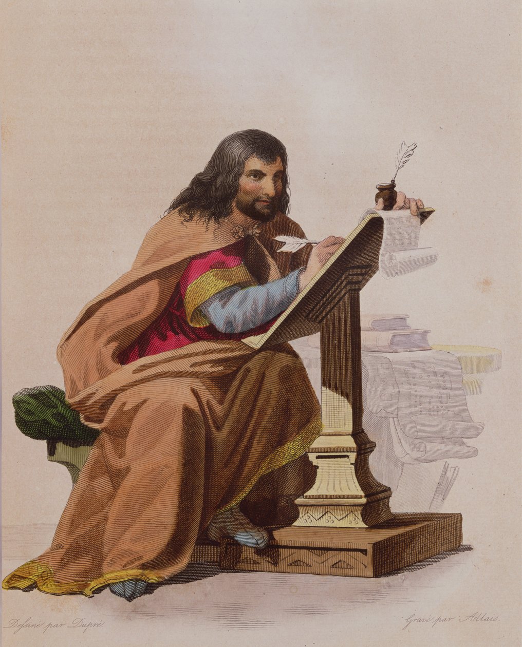 Einhard (c.770-840) gravé par Allais, c.1830 - Louis Dupré