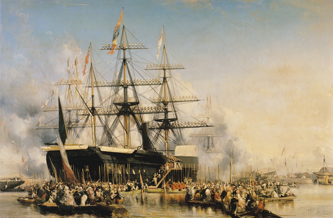 Le roi Louis-Philippe (1830-48) débarquant à Portsmouth, 8 octobre 1844, 1846 - Eugene Isabey