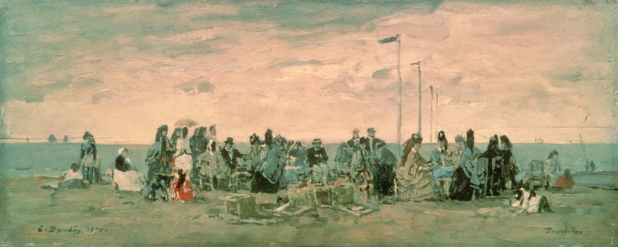 La plage - Eugene Louis Boudin