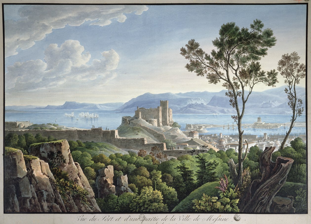 Vue du port de Messine, c.1900 - Louis Francois Cassas