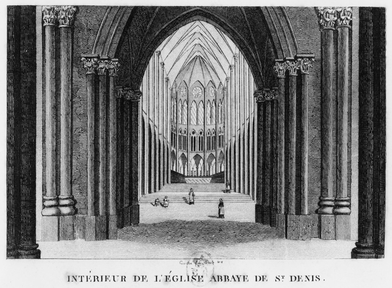 Basilique Saint-Denis, vue intérieure - Louis Francois Couche