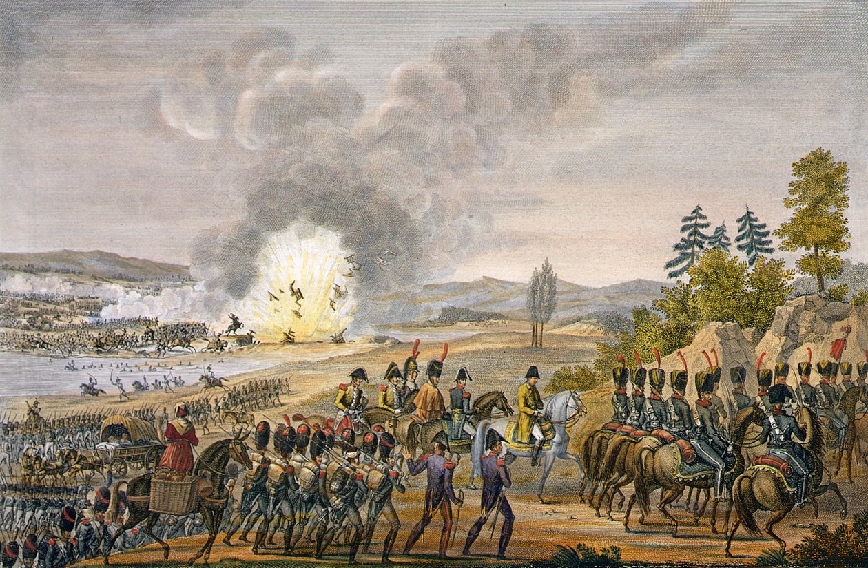 La Retraite française après la bataille de Leipzig, 19 octobre 1813, gravée par François Pigeot - Louis Francois Couche