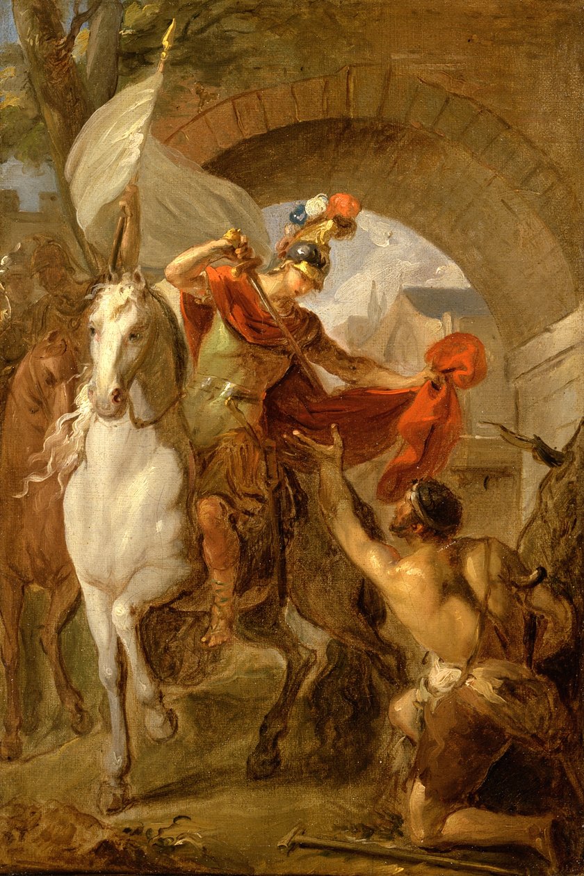 Saint Martin partageant son manteau avec un mendiant, c.1737 - Louis Galloche