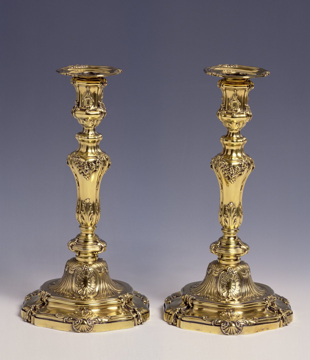 Paire de chandeliers, fabriqués par Louis-Joseph Lenhendrick - Louis Joseph Lenhendrick
