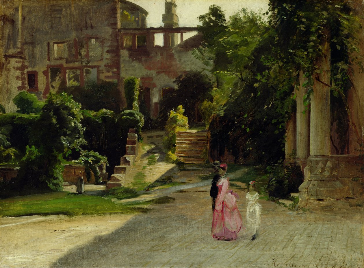 Un château de Heidelberg, 1870 - Louis Kolitz