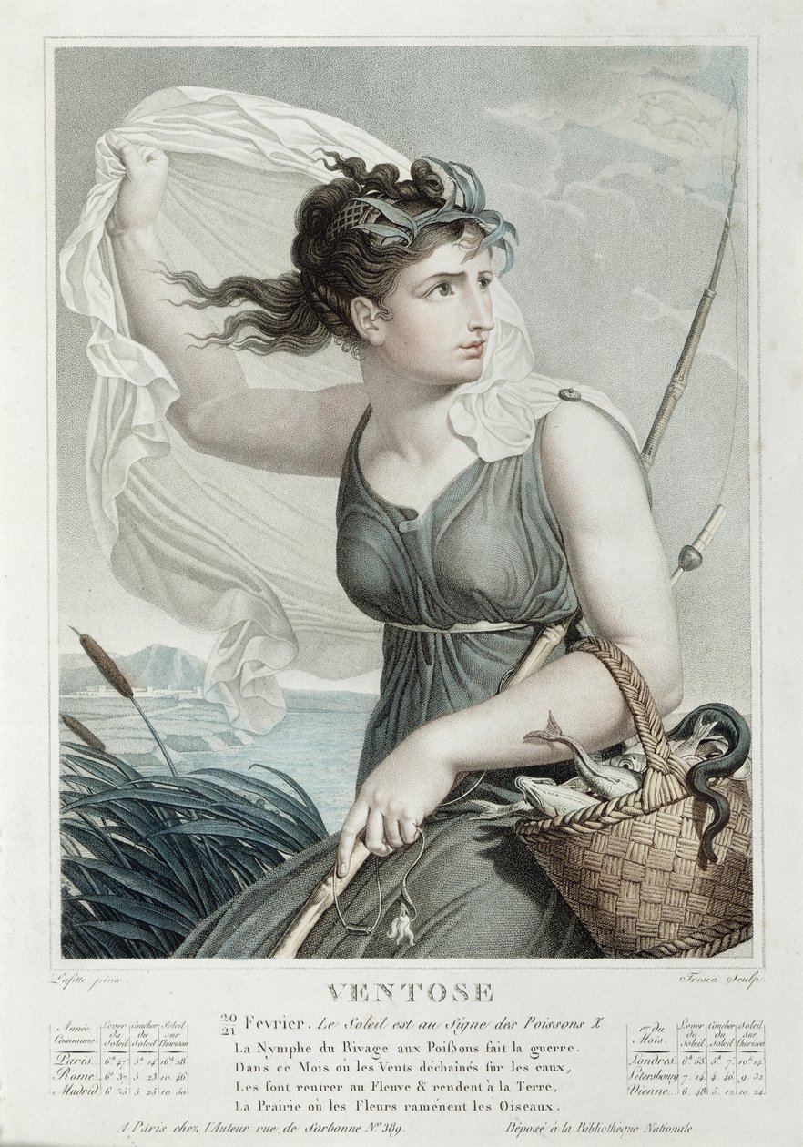 Ventôse (février-mars), sixième mois du calendrier républicain, gravé par Tresca, c.1794 - Louis Lafitte