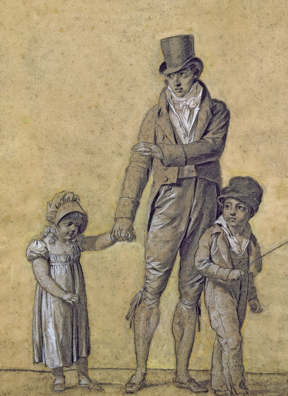 Père avec sa fille, étude pour 