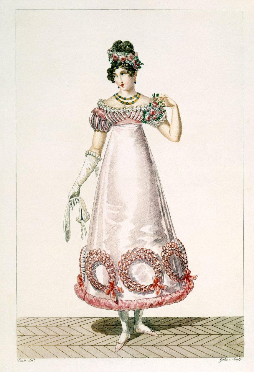 Robe de bal pour dames, gravée par Georges Jacques Gatine, 1780 - Louis Marie Lante