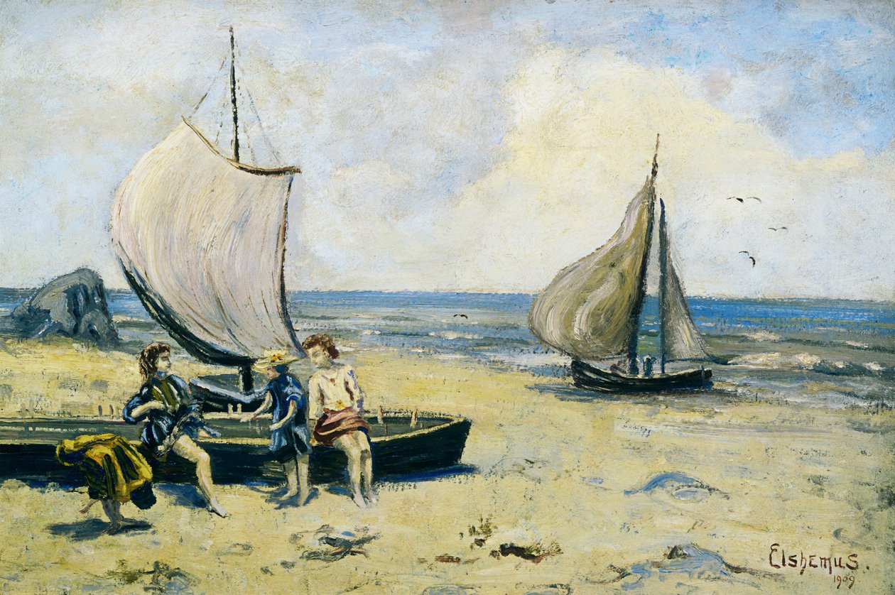 Enfants sur la plage - Louis Michel Eilshemius