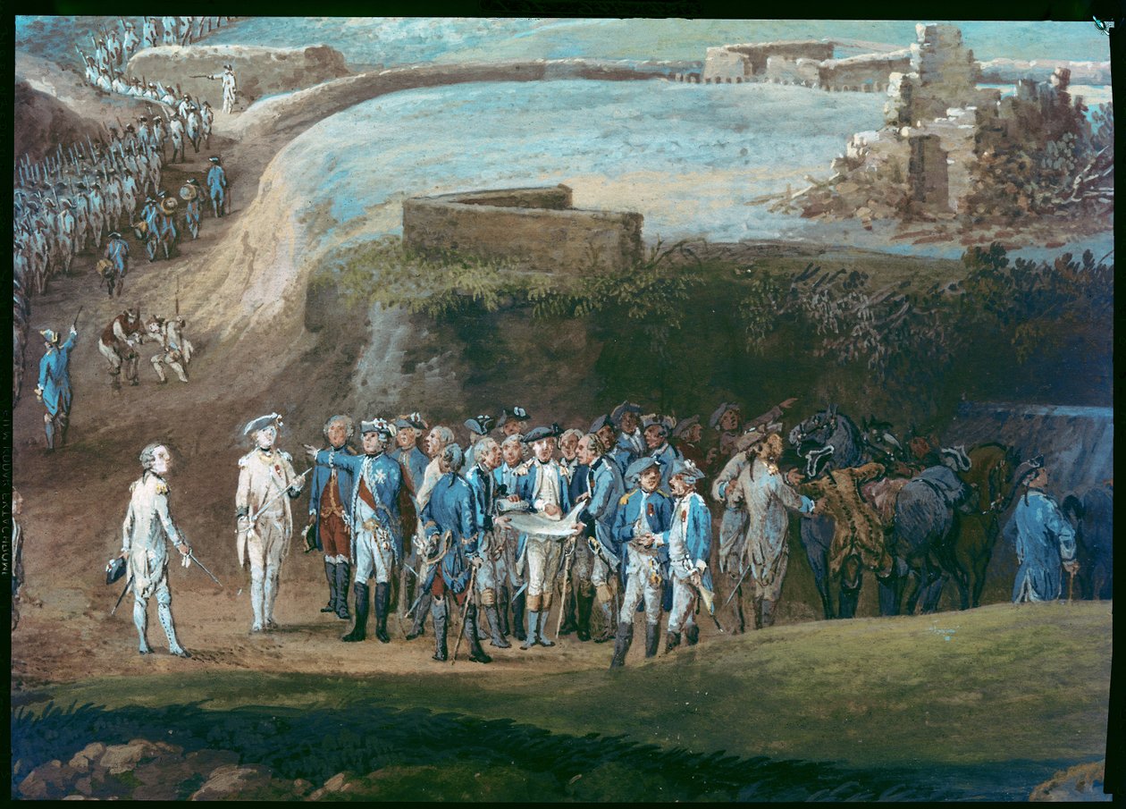 Le siège de Yorktown, 1er-17 octobre 1781 (détail) - Louis Nicolas van Blarenberghe