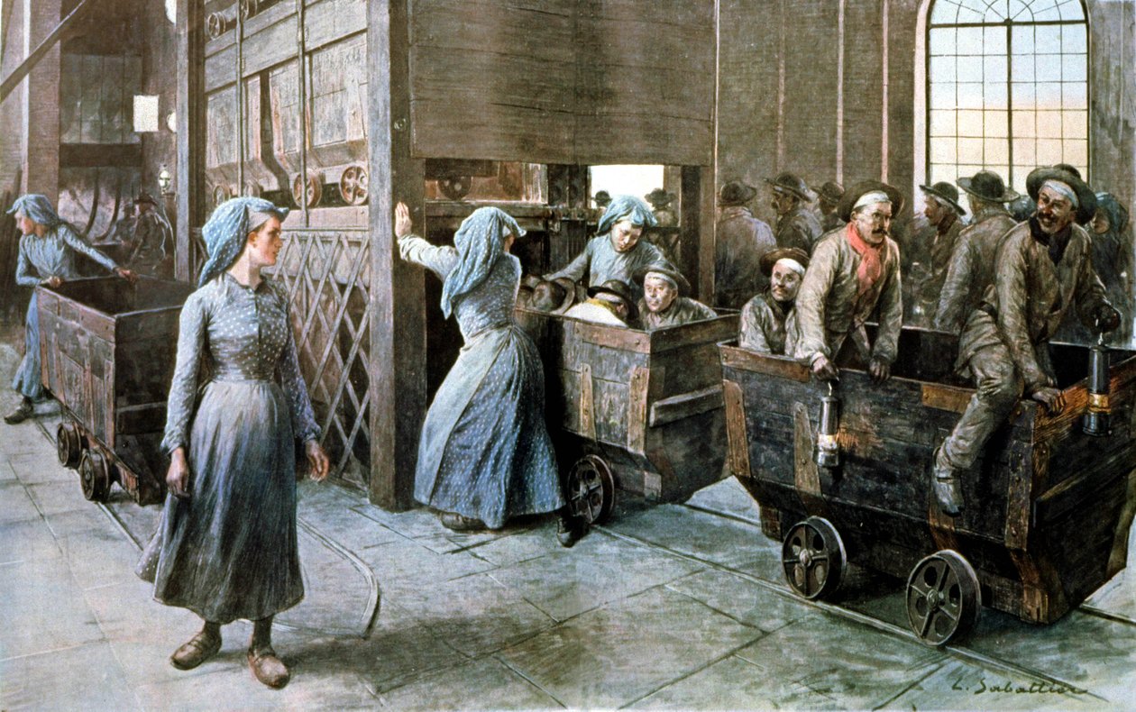 Les Mineurs, vers 1900 - Louis Remy Sabattier