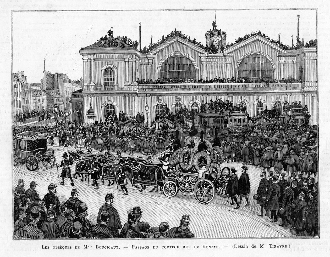 Le cortège funèbre de Marguerite Boucicaut à Paris, 1887 - Louis Tinayre