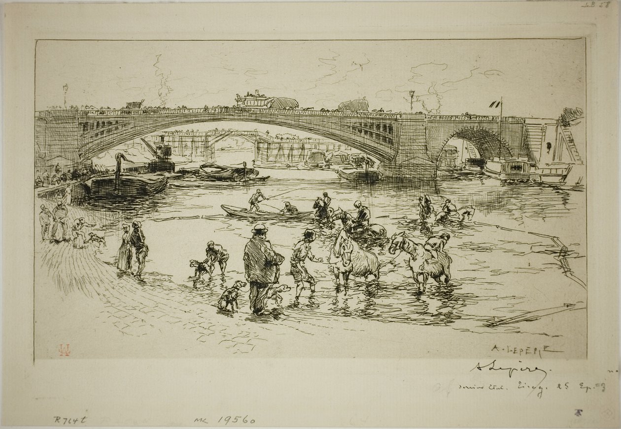 Au Pont Sully - Louis Auguste Lepère