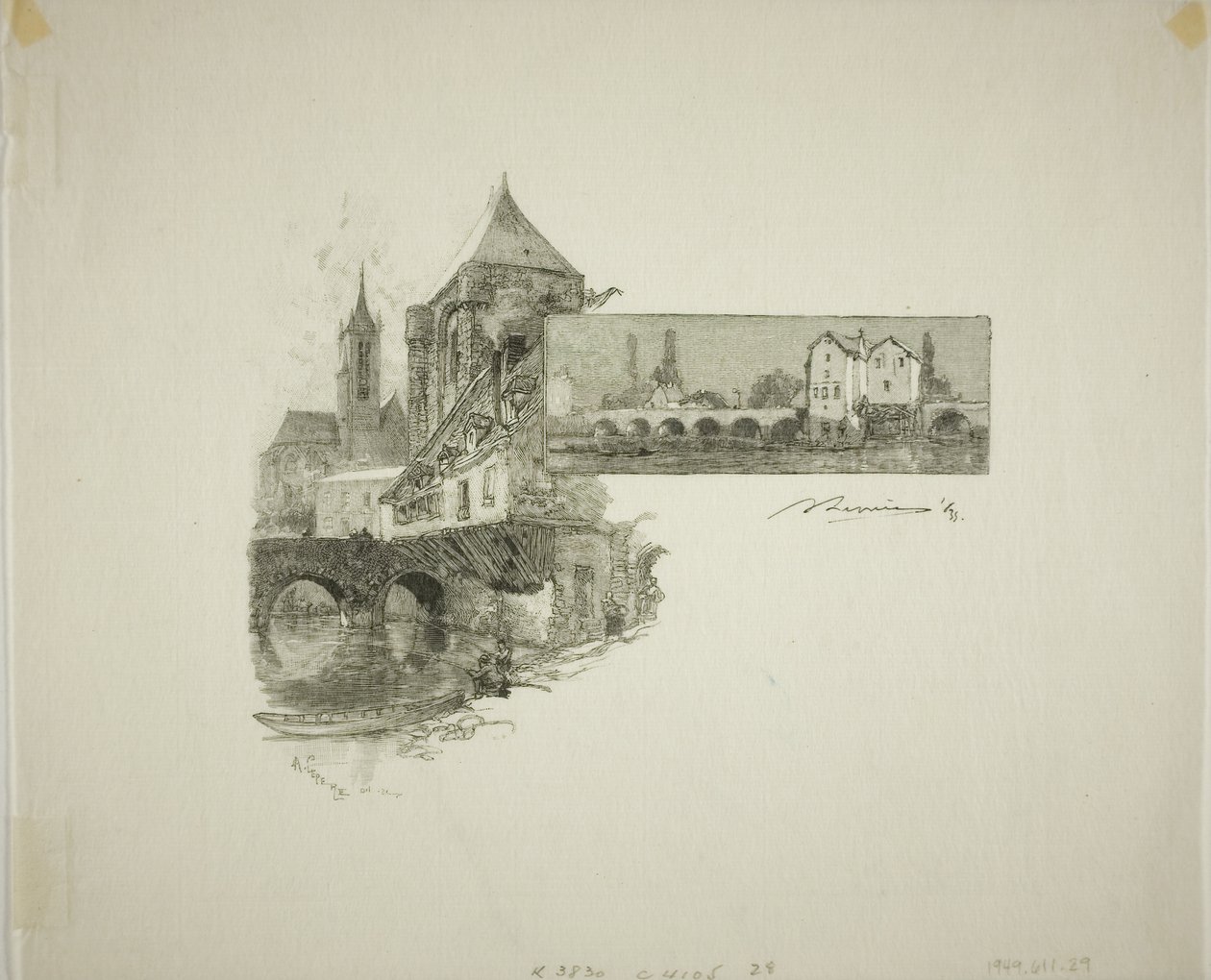 Moret : le moulin à bois - Louis Auguste Lepère