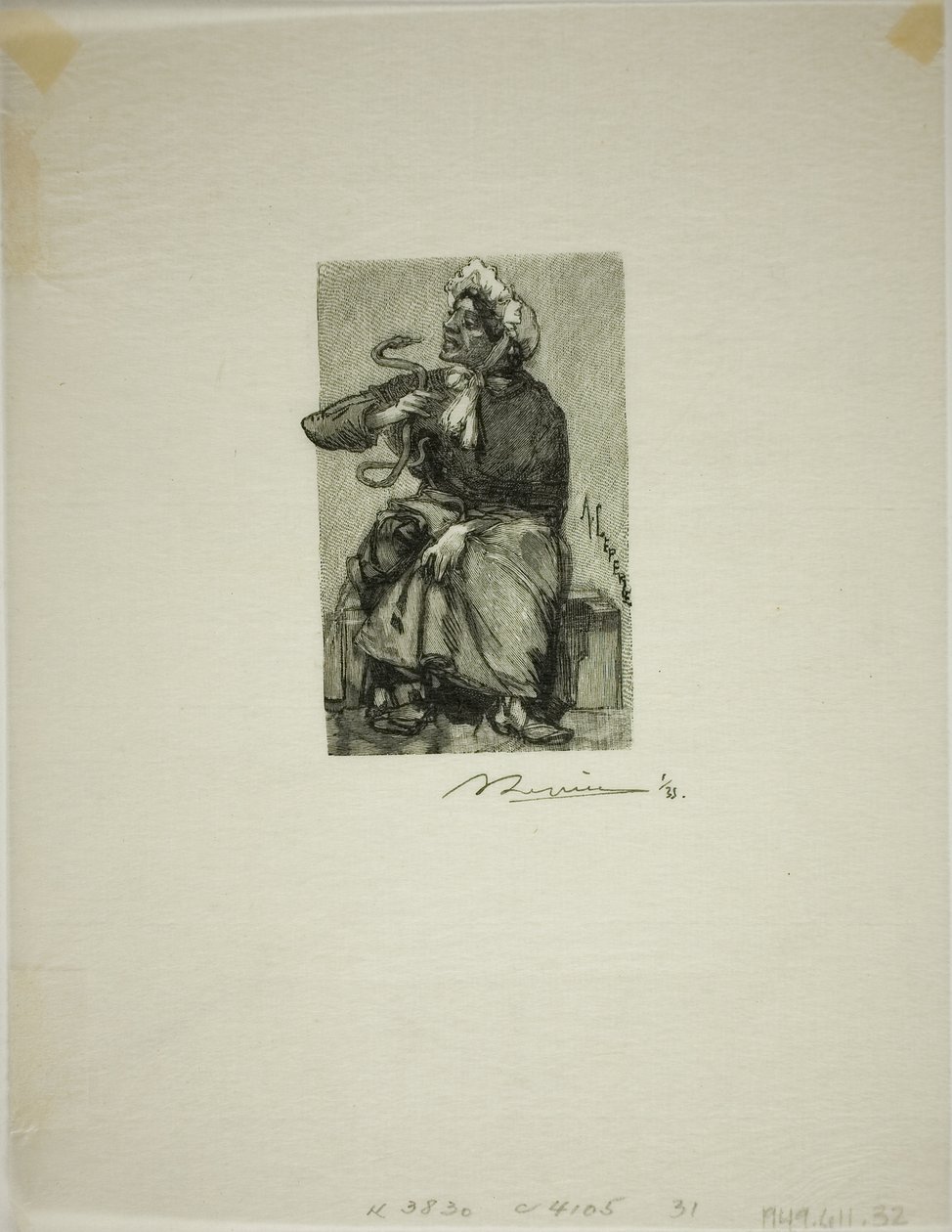 Serpent Merchant - Louis Auguste Lepère