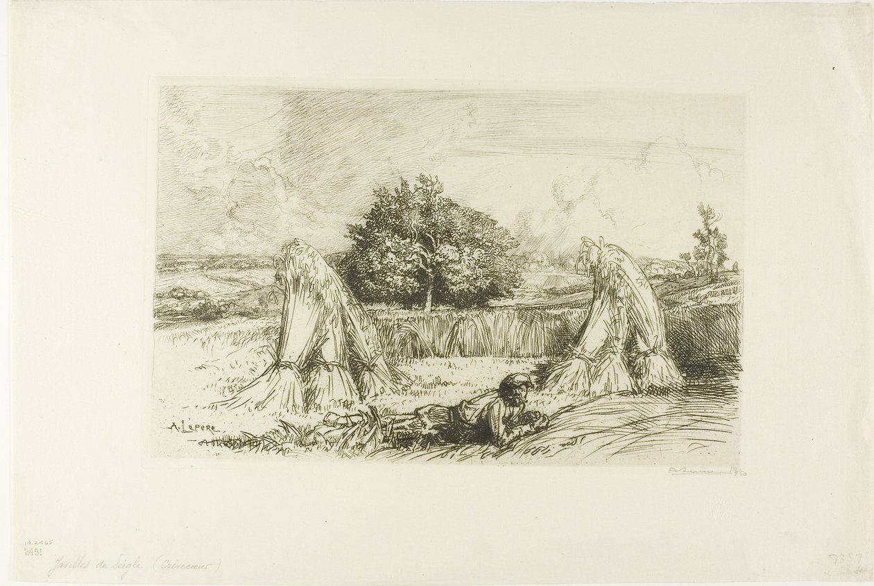 Les gerbes de seigle - Louis Auguste Lepère
