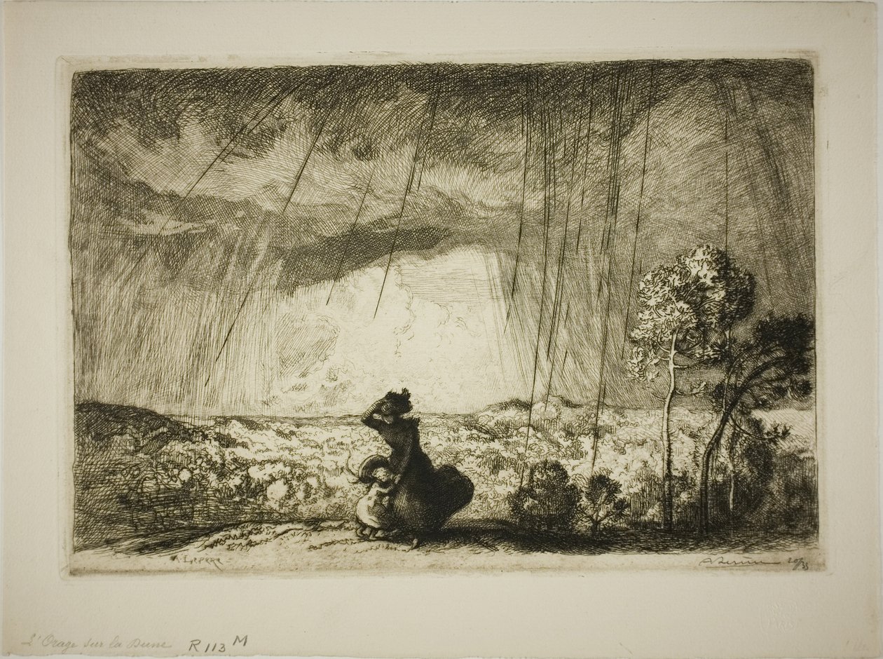 Tempête sur la dune - Louis Auguste Lepère