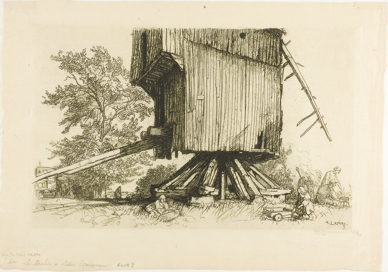 Le moulin à vent de Lidor - Louis Auguste Lepère
