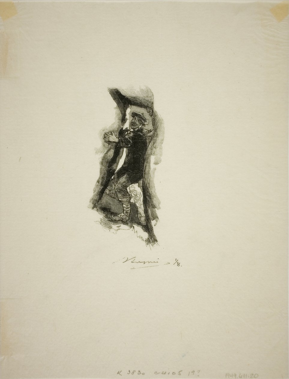 Le col des sept cavernes - Louis Auguste Lepère
