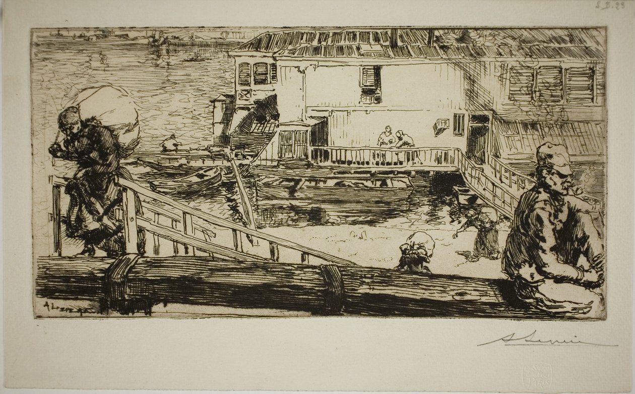 Le lavoir - Louis Auguste Lepère