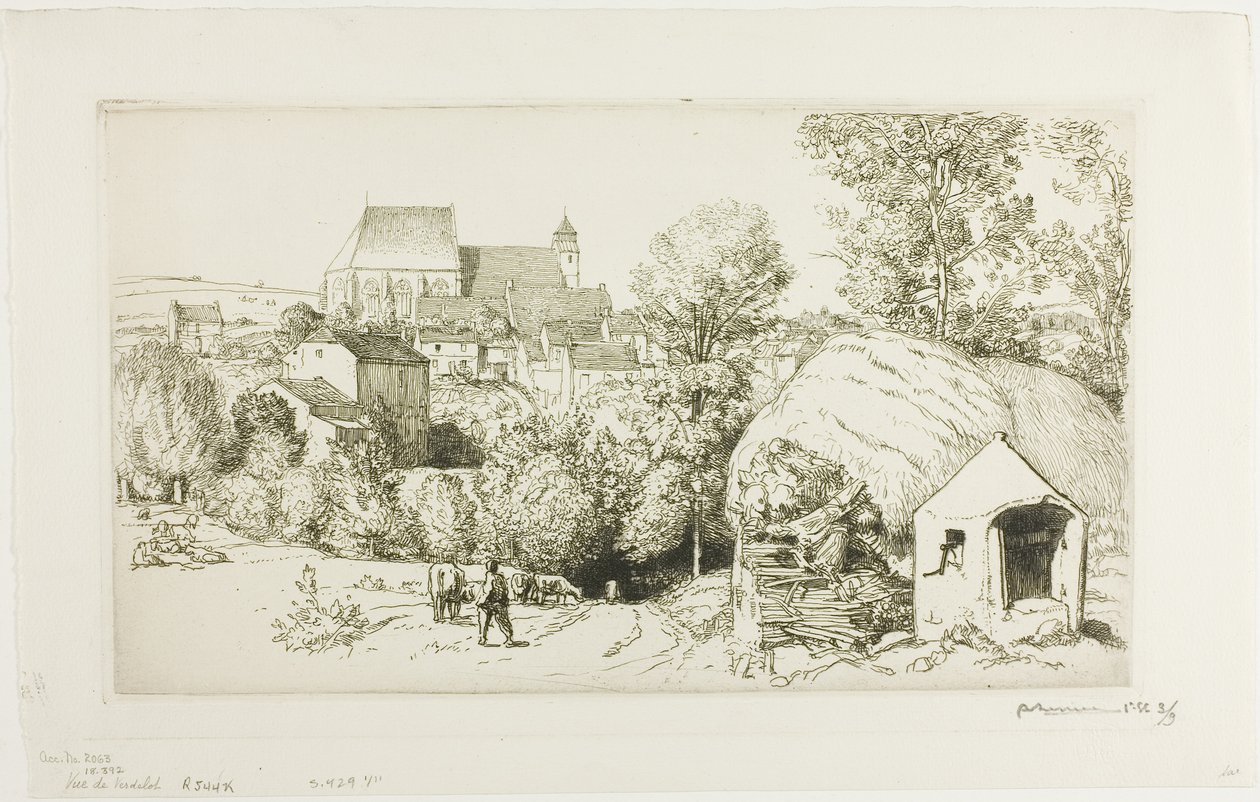 Vue de Verdelot - Louis Auguste Lepère