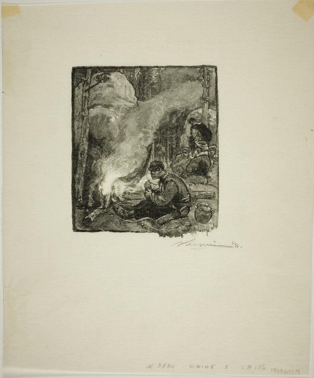 Repas des bûcherons - Louis Auguste Lepère