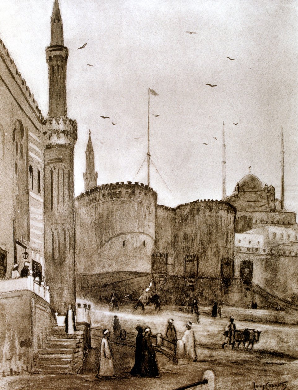 Entrée de la ville, Le Caire, Égypte, 1928 - Louis Cabanes