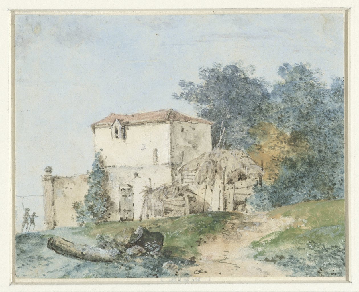 Maison de campagne dans un paysage - Louis Gabriel Moreau