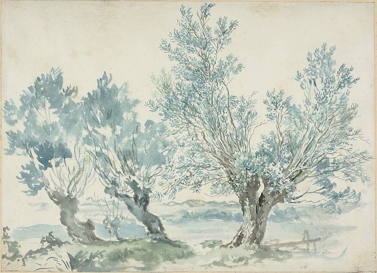 Trois saules - Louis Gabriel Moreau