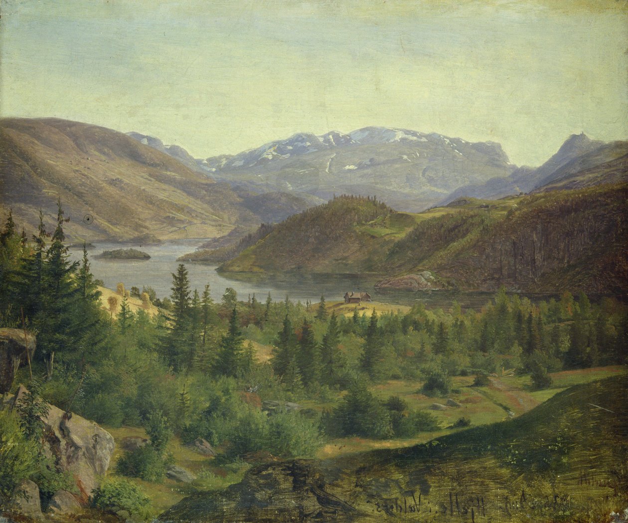 Hjelle dans le fjord de Valders Tile, 1835 - Louis Gurlitt