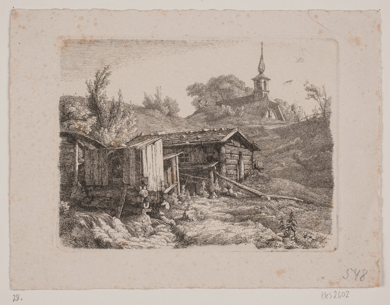 Paysage avec un moulin à eau - Louis Gurlitt