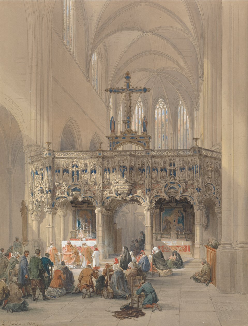 Mont Saint-Michel, Utrecht - Louis Haghe