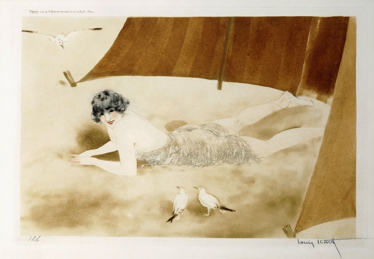 Sur la plage - Louis Icart
