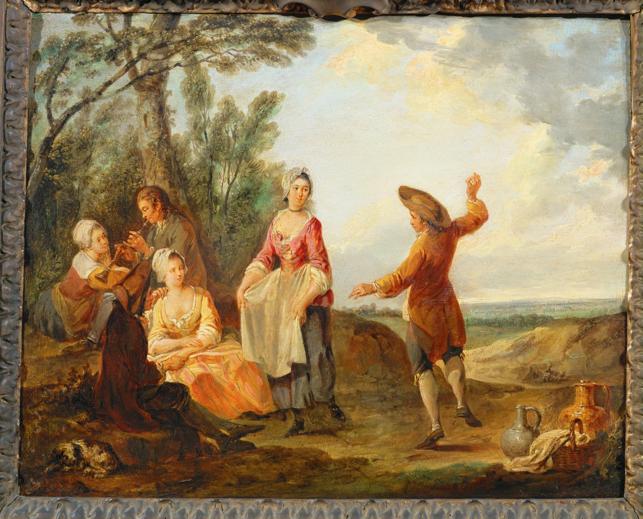 Danse rustique ... (peinture sur toile) - Louis Joseph (1731 98) Watteau