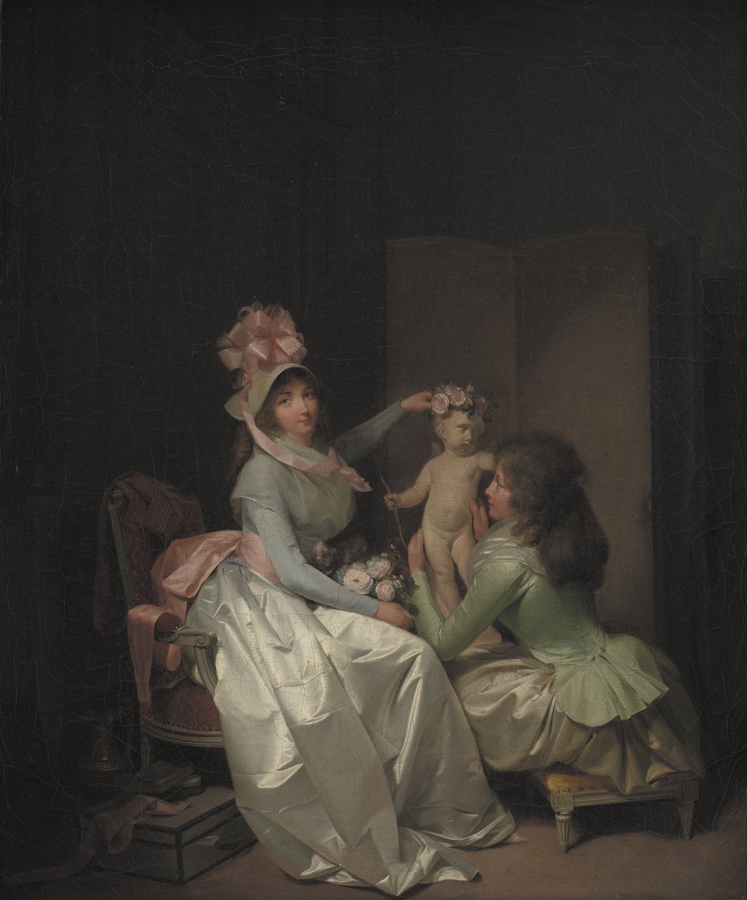Guirlande la statuette de Cupidon - Louis Leopold Boilly