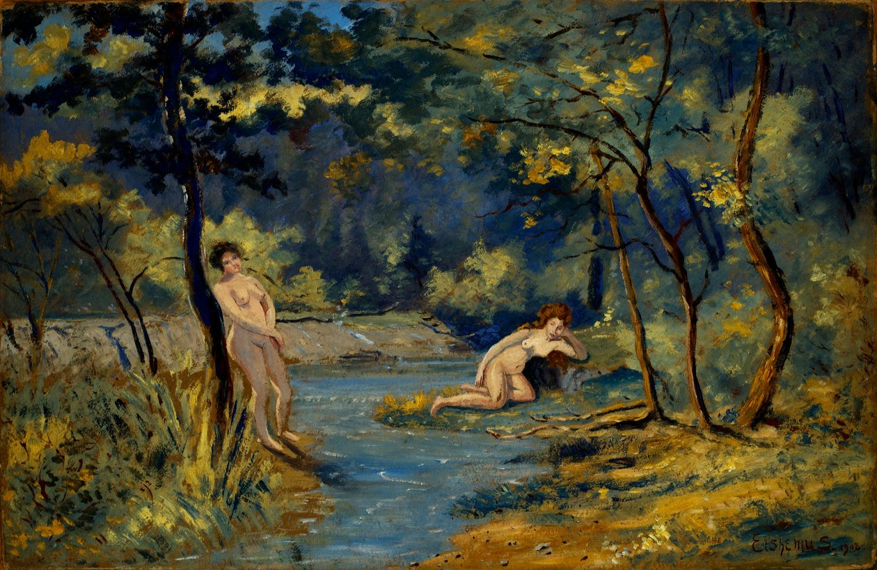 Nymphes debout et couchées - Louis M. Eilshemius
