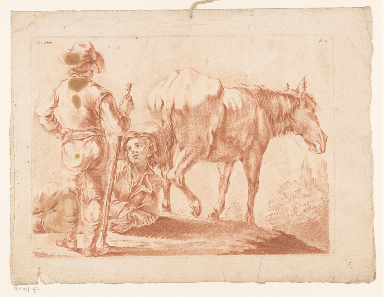 Deux garçons avec un cheval - Louis Marin Bonnet (possibly)