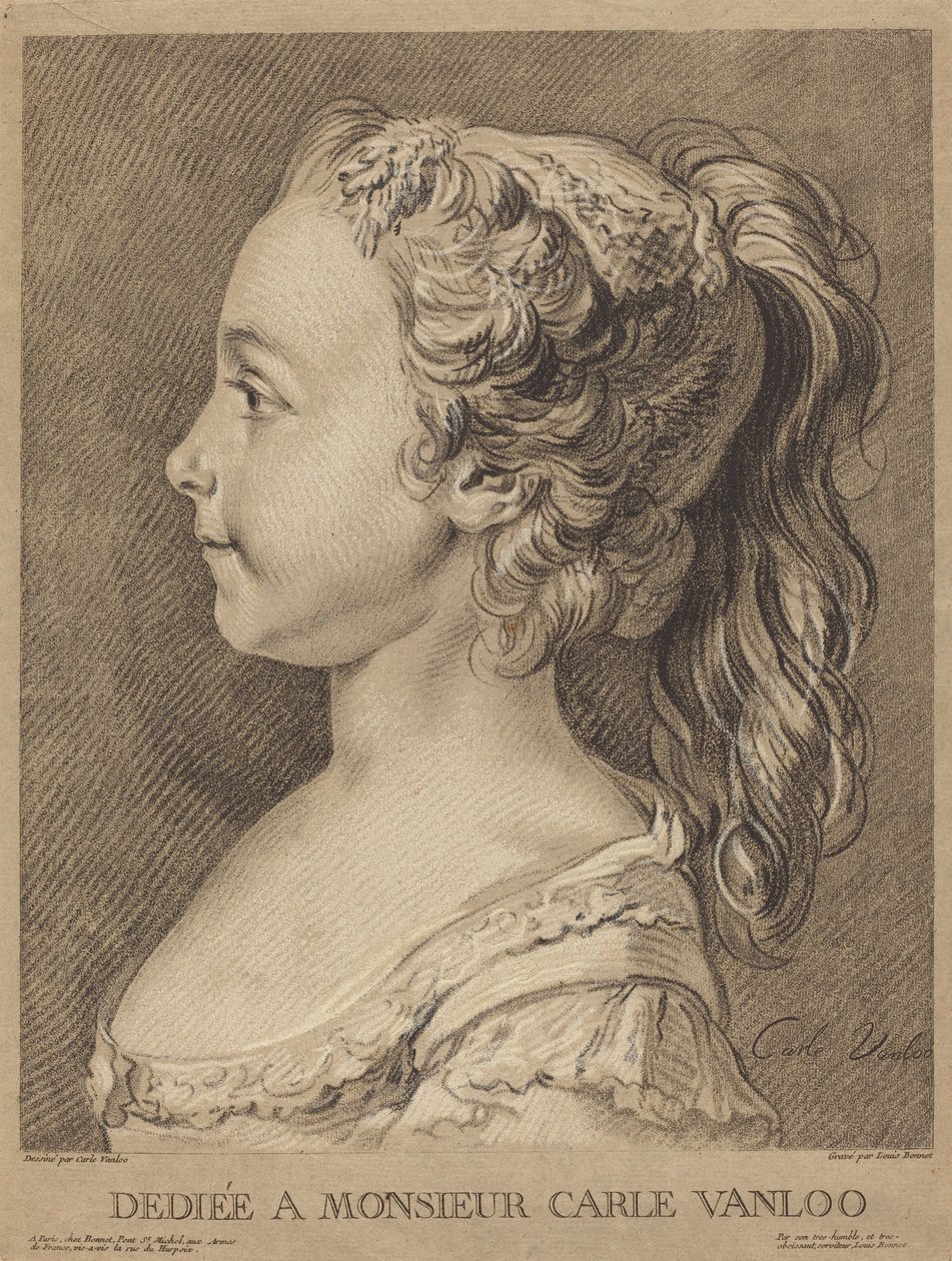 Marie-Rosalie Vanloo, vers 1764 - Louis Marin Bonnet