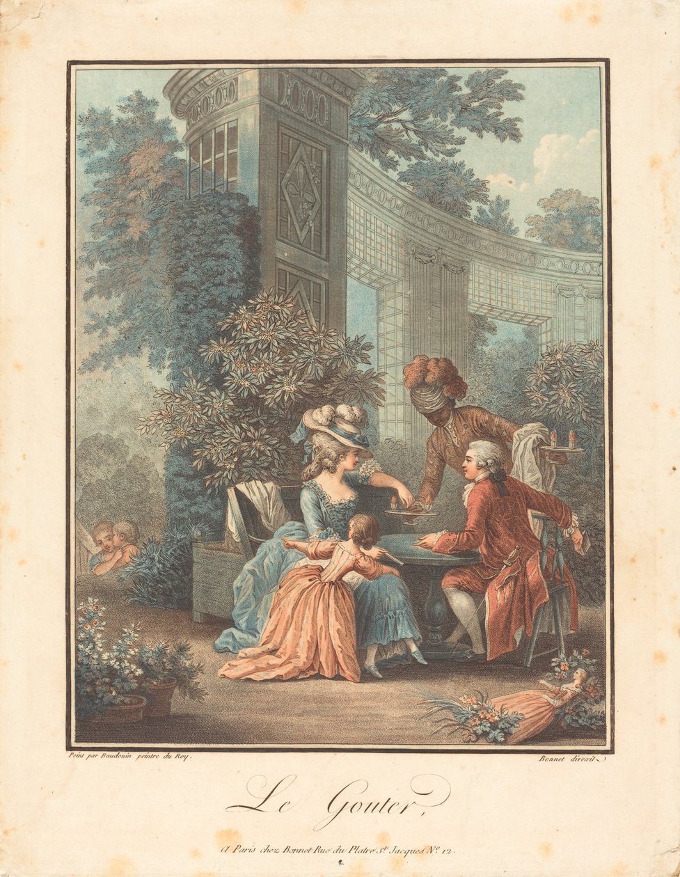 Le Goûter - Louis Marin Bonnet after Pierre Antoine Baudouin