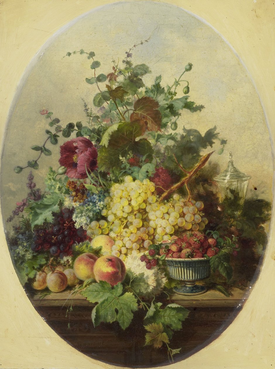 Nature morte avec fruits et fleurs - Louis Martinet